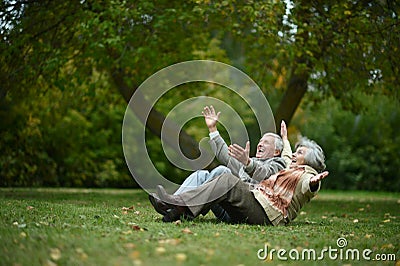 Happy old people Stock Photo