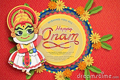 Happy Onam festival design Vector Illustration