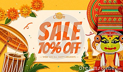 Happy Onam festival Vector Illustration