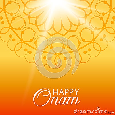 Happy Onam vector greeting card Vector Illustration