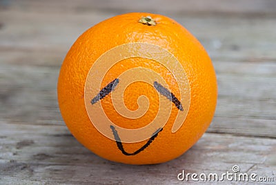 Happy orange Stock Photo