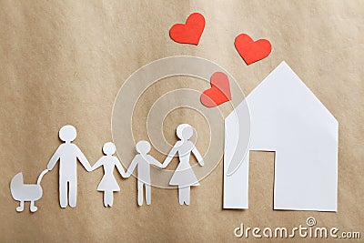 Happy paper family Stock Photo