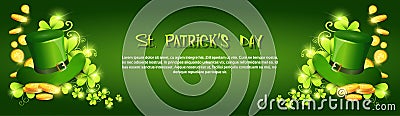 Happy Patrick Day Festival Beer Holiday Poster Fest Vector Illustration