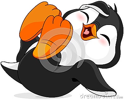 Happy Penguin Vector Illustration