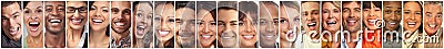 Happy people collection Stock Photo