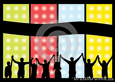 Happy people colorful vector Vector Illustration