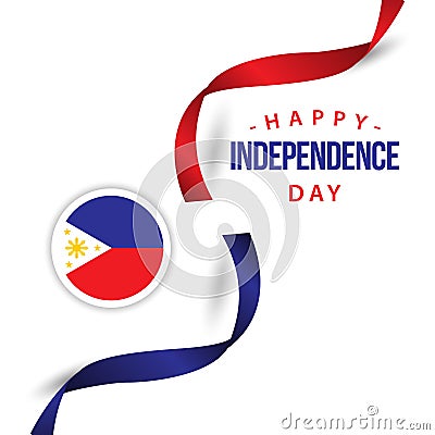 Happy Philippines Independent Day Vector Template Design Illustration Vector Illustration