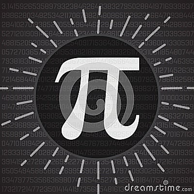 Happy Pi Day Banner March 14th 3.14 Digits of Pi Vector Vector Illustration