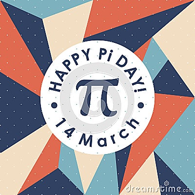 Happy Pi Day. Celebrate Pi Day. March 14th. 3.14 - Vector Vector Illustration