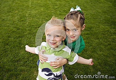 Happy, Playful Children Stock Photo