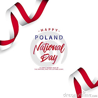 Happy Poland National Day Vector Design Illustration Vector Illustration