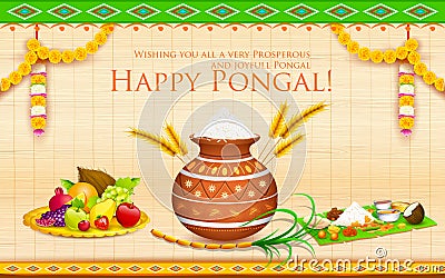 Happy Pongal Vector Illustration