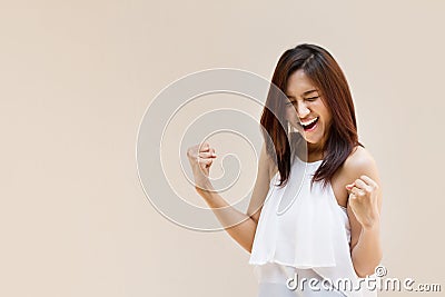 Happy, positive, smiling, confident woman Stock Photo