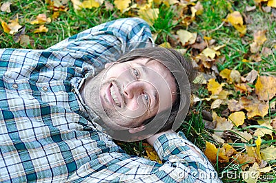 Happy positive young man Stock Photo