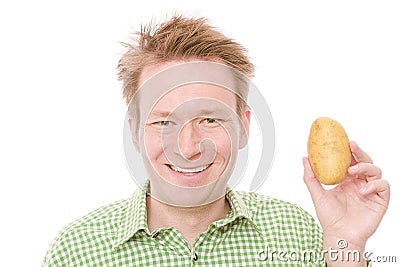 Happy potato Stock Photo