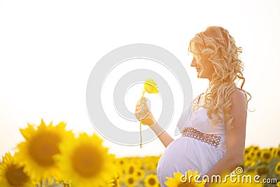 Happy pregnancy Stock Photo