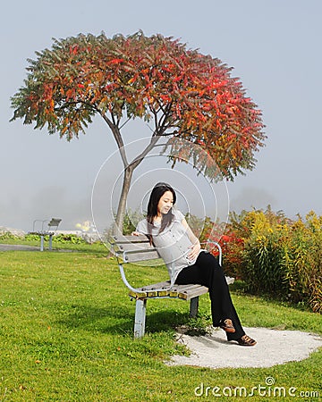 Happy pregnancy woman Stock Photo