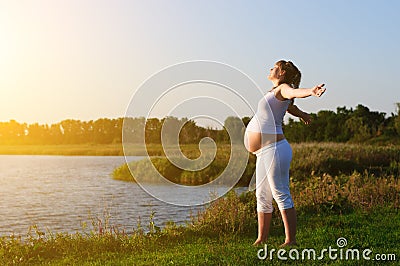 Happy pregnancy Stock Photo