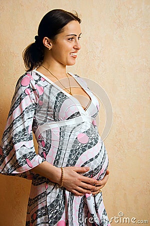 Happy pregnancy women Stock Photo