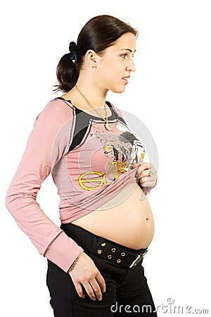 Happy pregnancy women Stock Photo