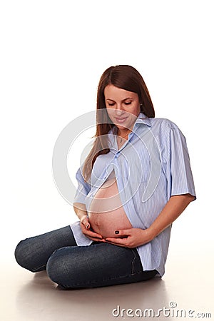 Happy pregnant woman Stock Photo