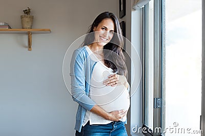 Happy pregnant woman Stock Photo