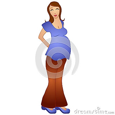 Happy Pregnant Woman Smiling Stock Photo