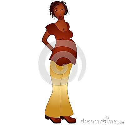 Happy Pregnant Woman Smiling 3 Stock Photo