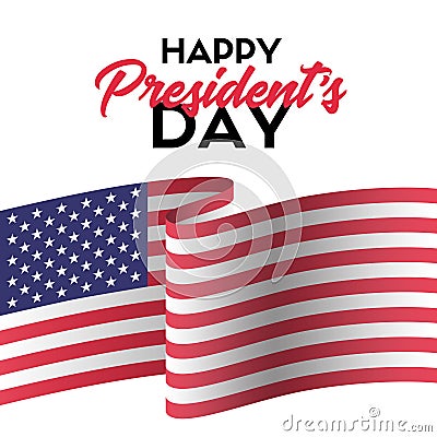 Happy president`s day. Vector greeting card Vector Illustration