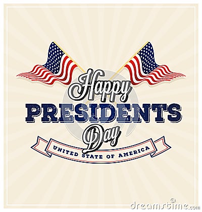 Happy Presidents Day Background Vector Illustration