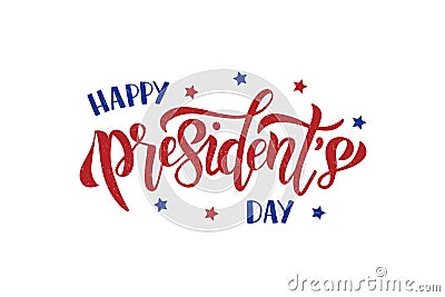 Happy Presidents Day celebration text Vector Illustration