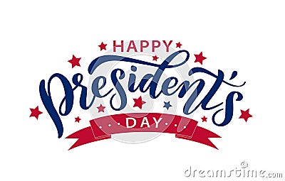 Happy Presidents day. Vector illustration. Hand drawn text lettering Vector Illustration