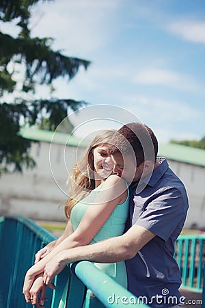 Happy pretty couple Stock Photo