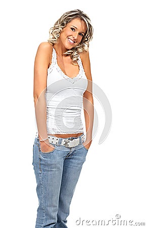 Happy pretty woman Stock Photo