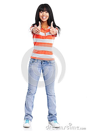 Happy pretty woman Stock Photo