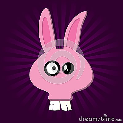 Happy Rabbit Vector Illustration