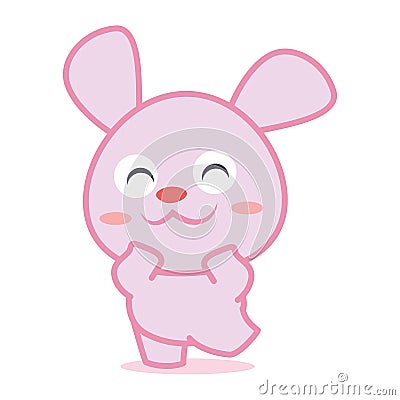 Happy rabbit cartoon collection stock Vector Illustration