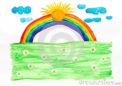 Happy rainbow Stock Photo