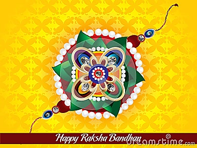 Happy raksha bandhan background Cartoon Illustration