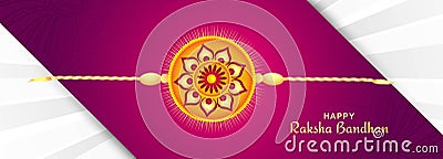 Happy raksha bandhan festival card banner design Vector Illustration