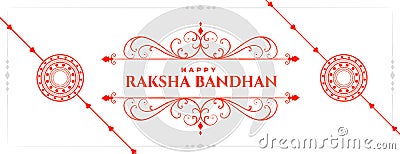 Happy raksha bandhan traditional indian festival banner Vector Illustration