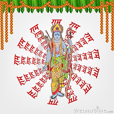 Happy Ram Navami. Stock Photo