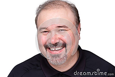 Happy relaxed smiling middle-aged man Stock Photo