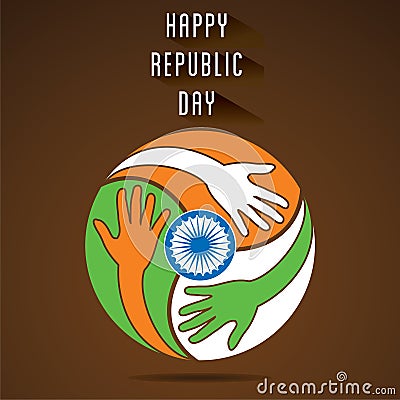 Happy republic day greeting design Vector Illustration