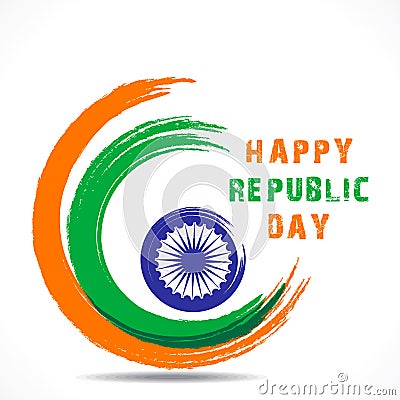 Happy republic day greeting design Vector Illustration