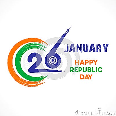 Happy republic day greeting design Vector Illustration