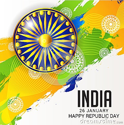 Happy Republic Day Stock Photo