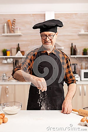Happy retired chef Stock Photo