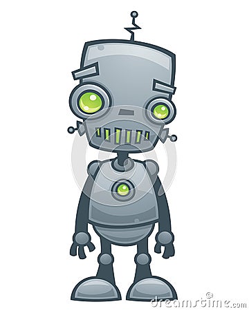 Happy Robot Vector Illustration