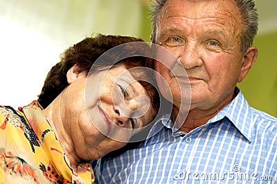 Happy, romantic senior couple Stock Photo